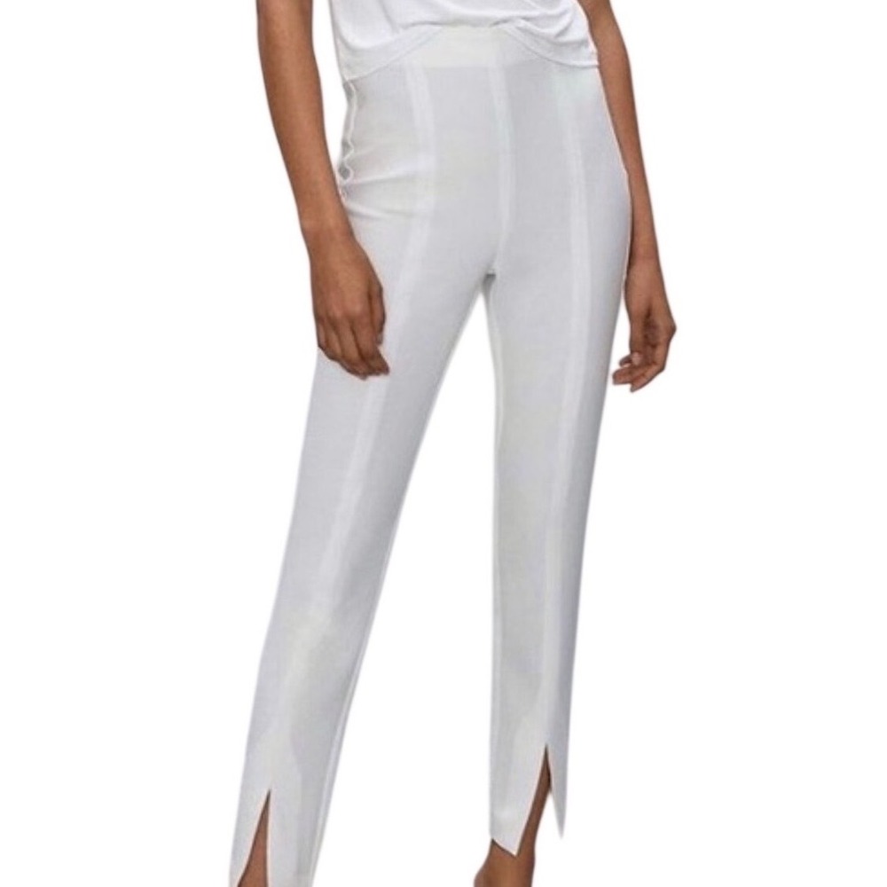 NWT Aritzia Babaton Jotham‎ Pant White High Rise Slit Quiet Luxury Minimalist 12
